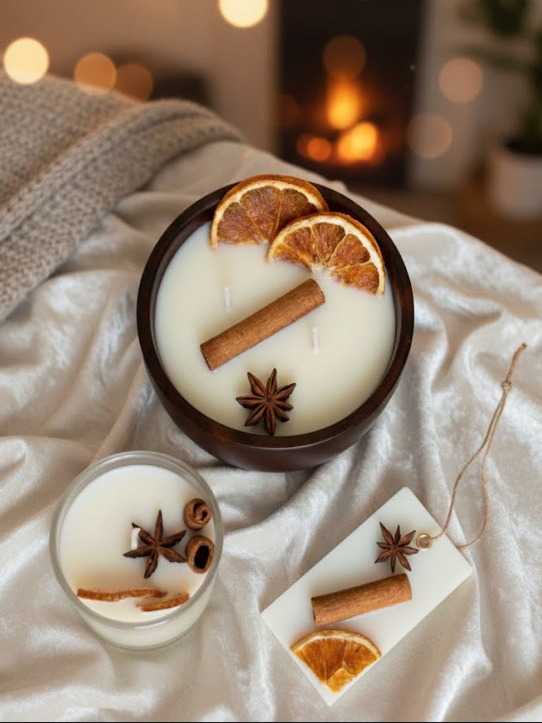 Cinnamon Glow - Cinnamon Scented Soy Wax Candle Combo