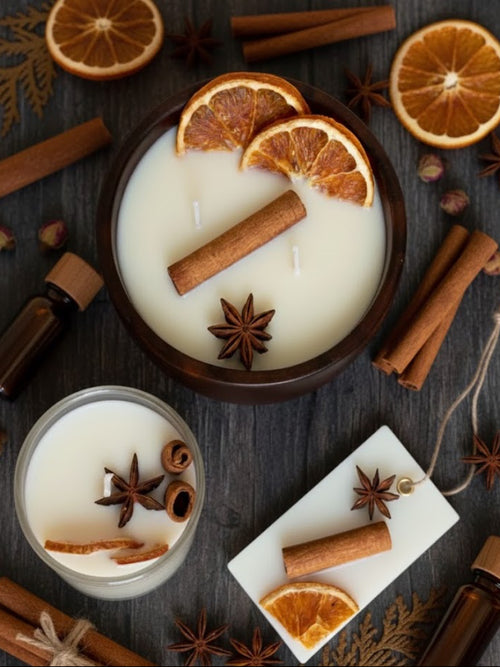 Cinnamon Glow - Cinnamon Scented Soy Wax Candle Combo