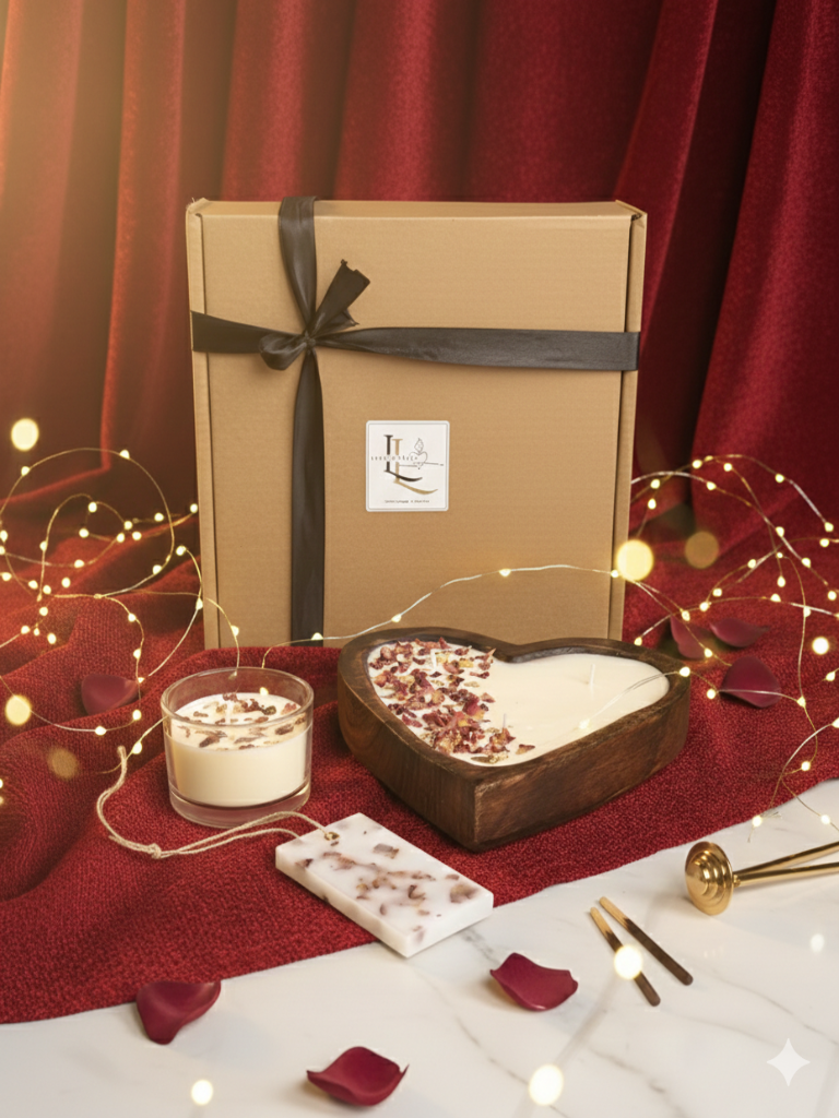 Heart of Rose - Rose Scented Soy Wax Candle Combo