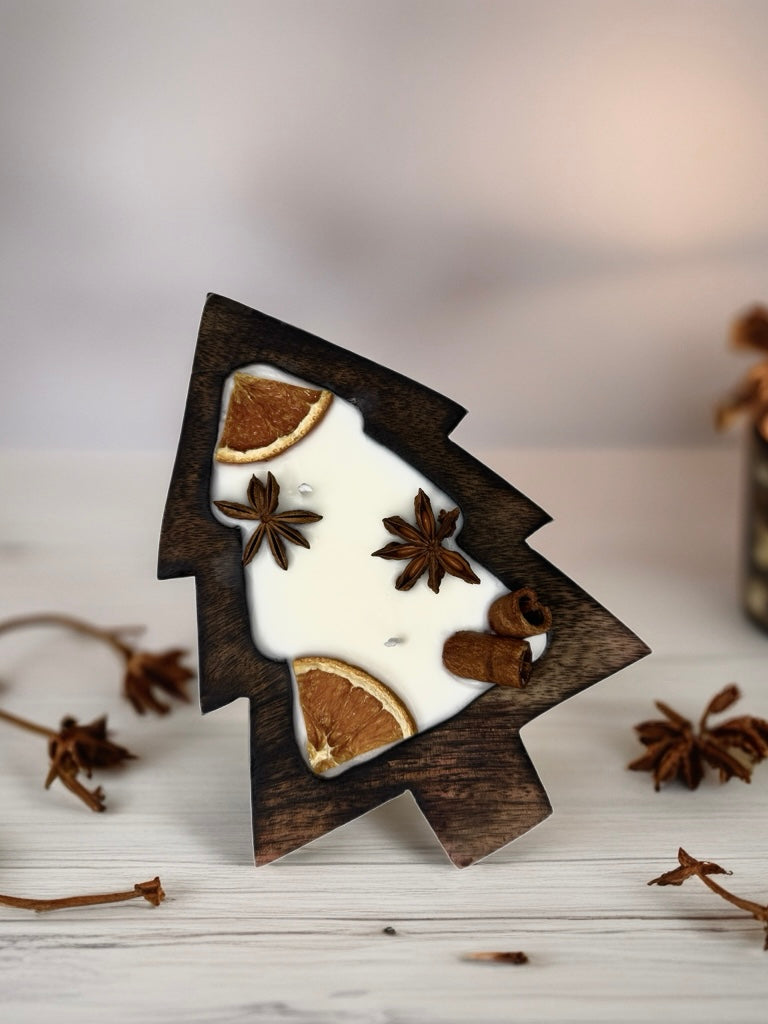 Winter Spicewood - Scented Christmas Tree Soy Wax Candle