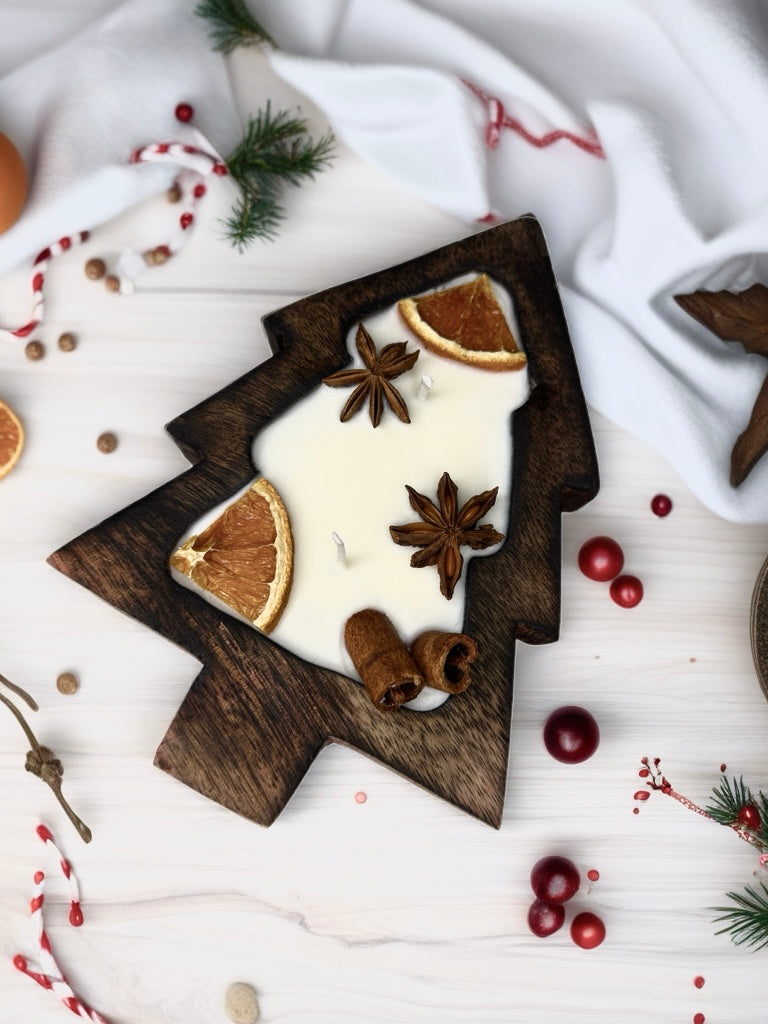 Winter Spicewood - Scented Christmas Tree Soy Wax Candle