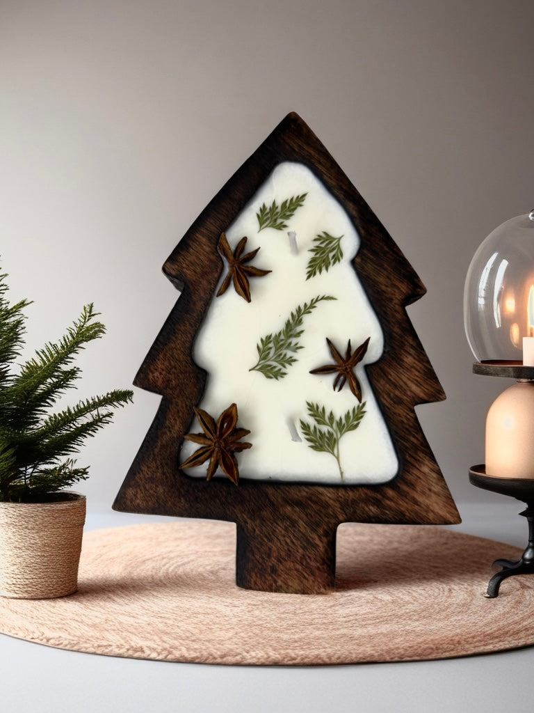 Winter Fern - Scented Christmas Tree Soy Wax Candle