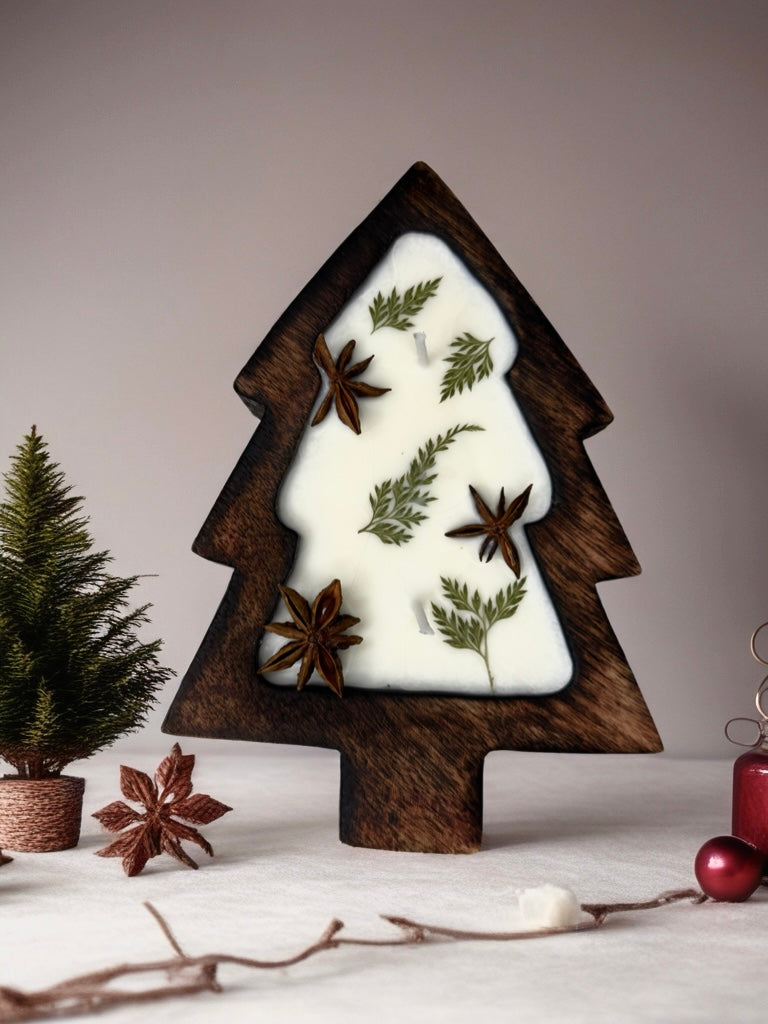 Winter Fern - Scented Christmas Tree Soy Wax Candle