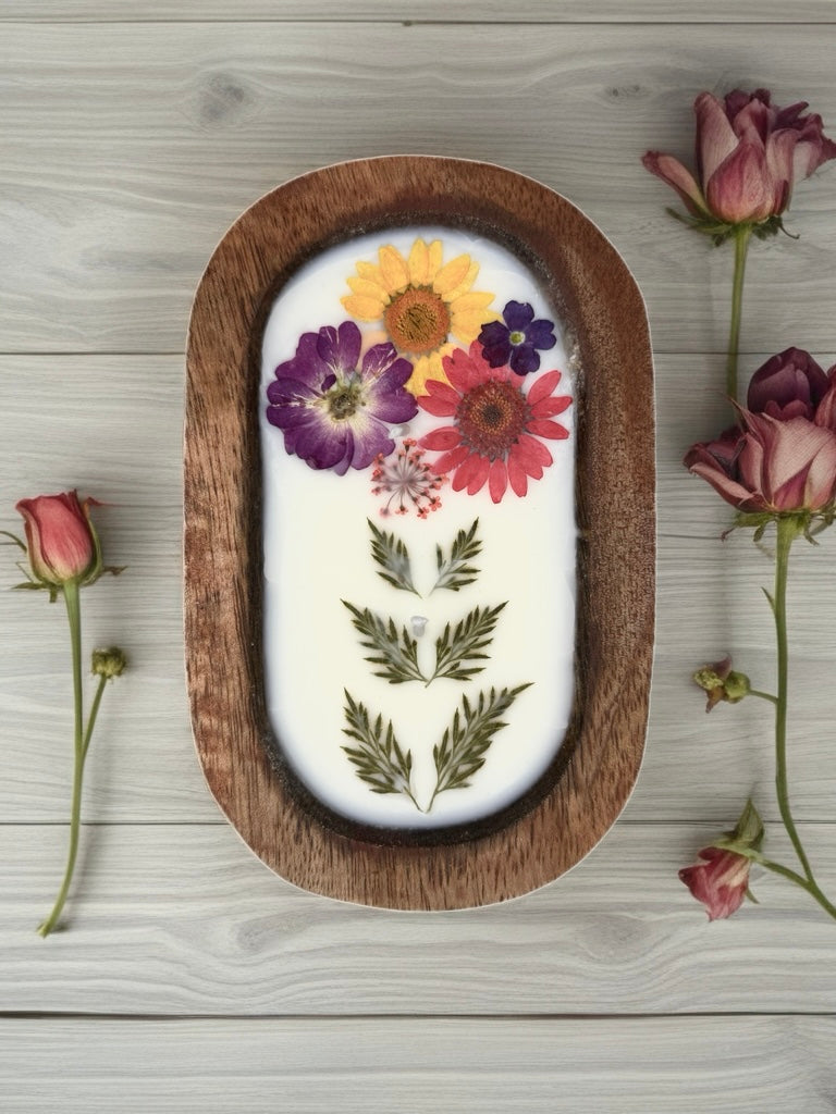 Floral Essence - Vanilla Scented Soy Wax Candle