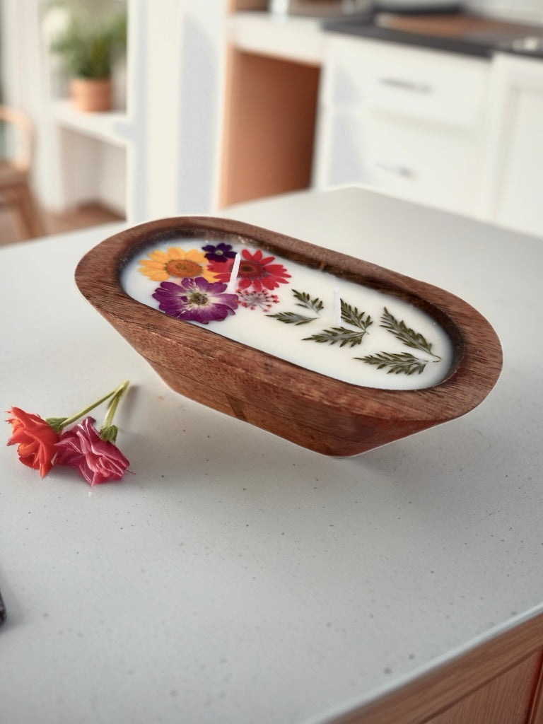 Floral Essence - Vanilla Scented Soy Wax Candle
