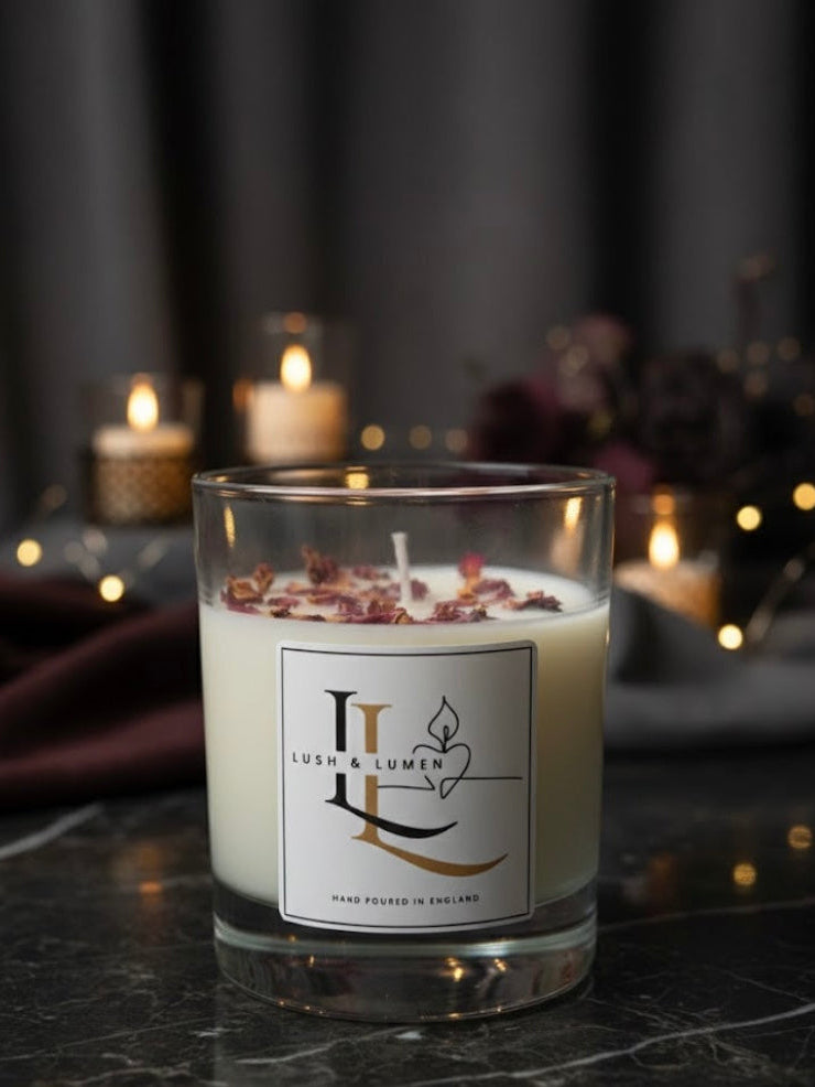 Rose Ember Jar - Rose Scented Soy Wax Candle