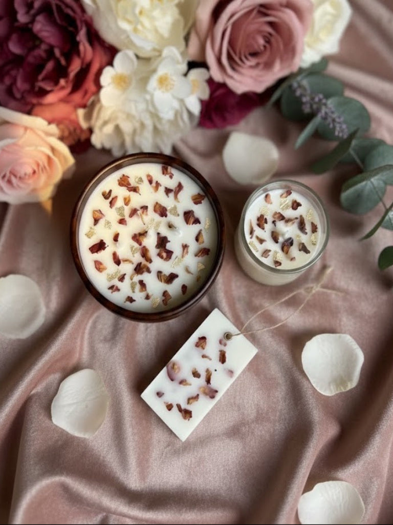 Rose Ember - Rose Scented Soy Wax Candle Combo