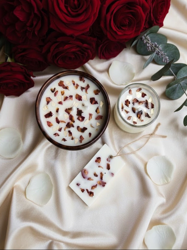 Rose Ember - Rose Scented Soy Wax Candle Combo