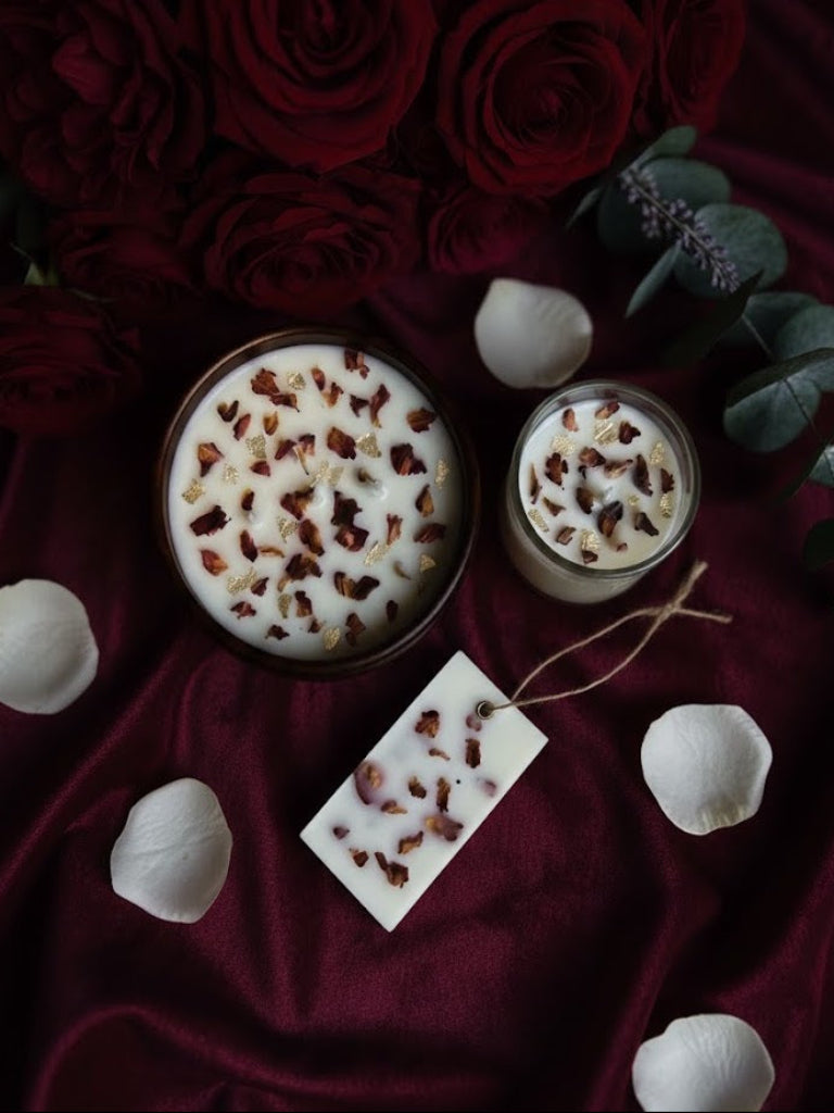 Rose Ember - Rose Scented Soy Wax Candle Combo